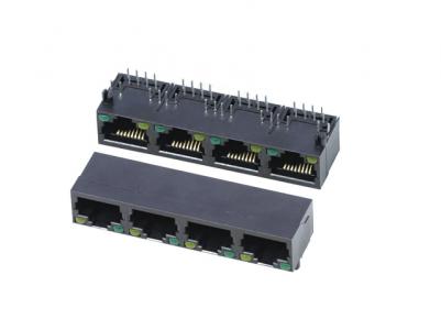 LED KLS12-315-8P8C 1 × 4 ସହିତ RJ45-8P8C 1 × 4 ଜ୍ୟାକ୍ |